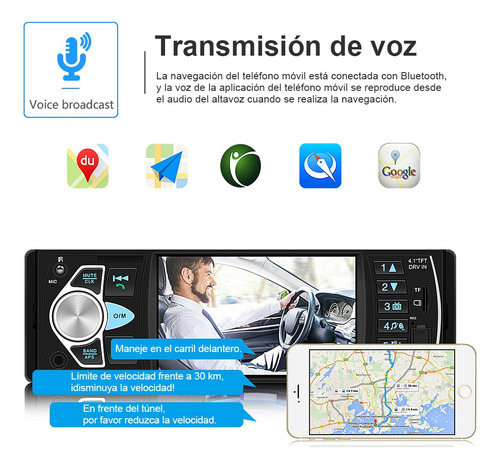 Autoestereo Mp5 Reproductor 4.1 Pantalla Bluetooth Usb Fm Tf