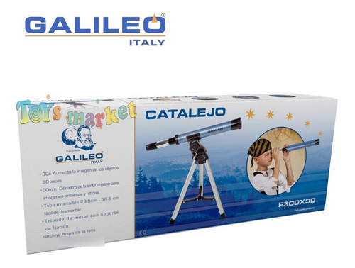 Telescopio Galileo Italy F300 X30 Refractor Con Tripode