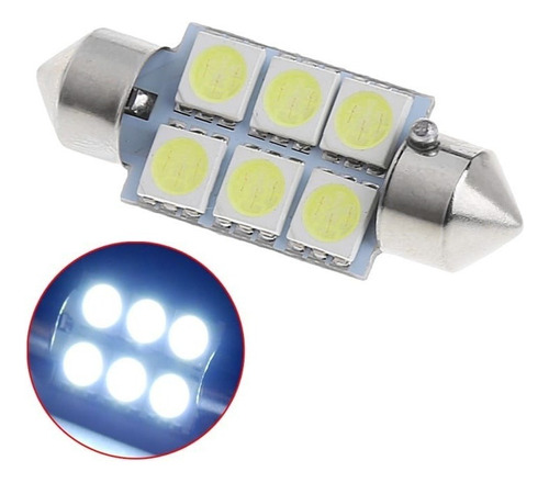 Par Ampolleta Luz Led Interior Auto Blanco 5050 12v