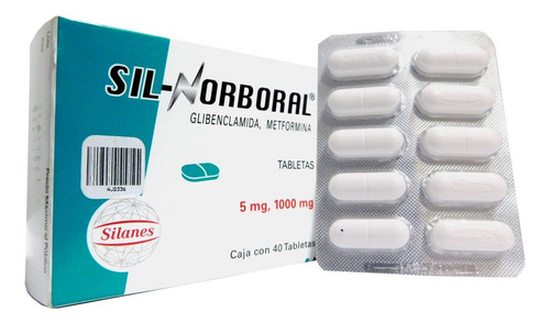 Sil Norboral 5 Mg/1000 Mg Caja Con 40 Tabletas