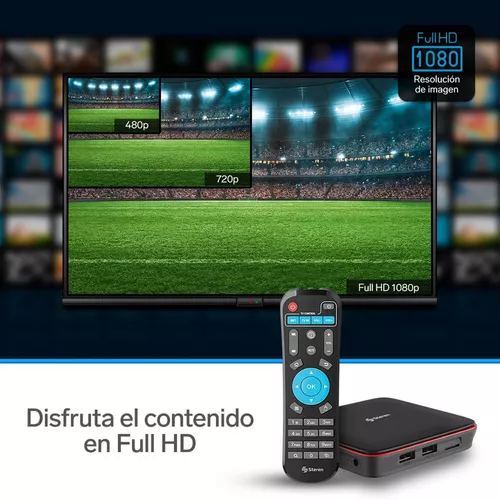 Convertidor Smart Tv Android Tv Box, Intv-110 Color Negro