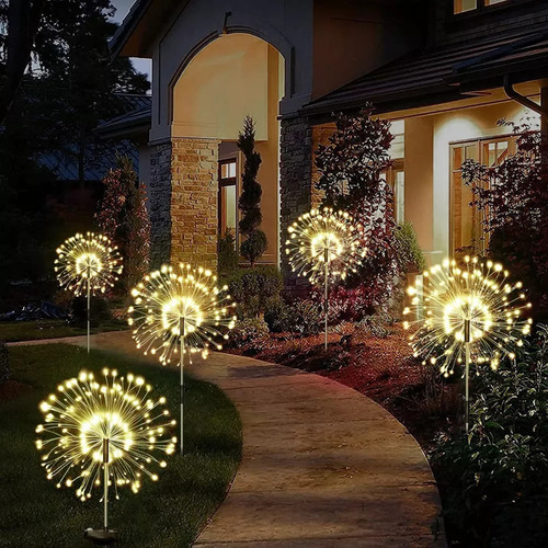 Luz Solar De Fuegos Artificiales Para Decoración De Jardines