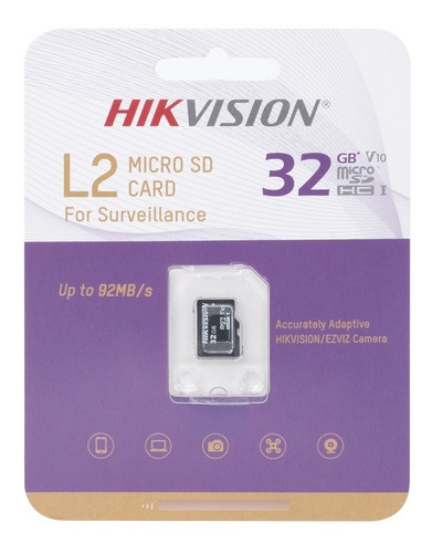 Memoria Micro Sd Hikvision Clase 10 Videovigilancia, 32gb