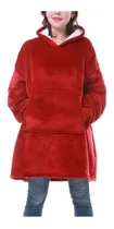 Comprar Poleron Bata Con Capucha Manta Polar Frazada Mujer Salida De Baño Calienta Rapido