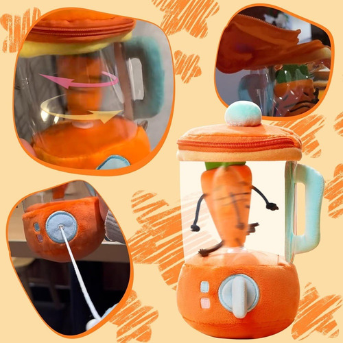 Juguete Exprimidor De Zanahorias De Peluche, Juguete De Pelu