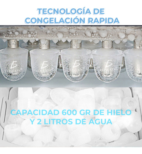 Maquina Portátil Para Hacer Hielos Beach Color Blanco Maquina Express Ele-Gate