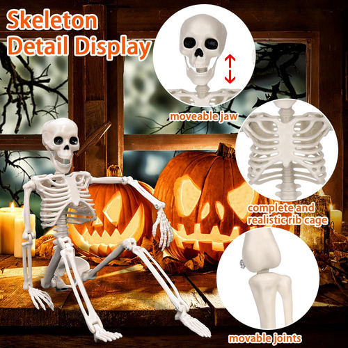 Esqueletos Posicionables Colgantes Kit Decoracion Halloween