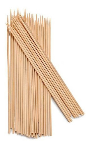 100 Palillos Para Brocheta Bambu 30cm Pinchos Expert Grill