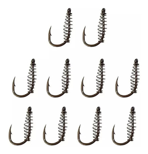 Anzuelo Resorte Para Carpa Boga N°7 Spring Pack 12 Unidades
