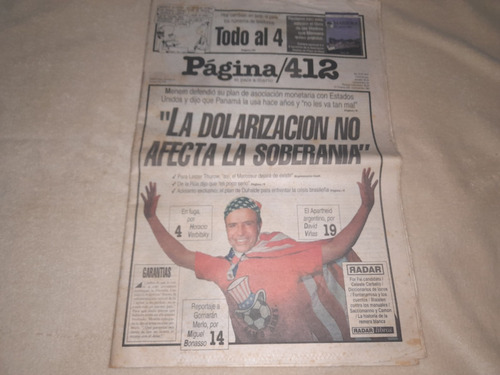 Diario Página 12 Agrega 4 A Los Números Telefónicos Menem