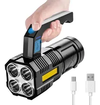 Comprar Linterna Foco Farol Led De Mano Recargable Camping Clicshop Linterna Negro Luz Blanco