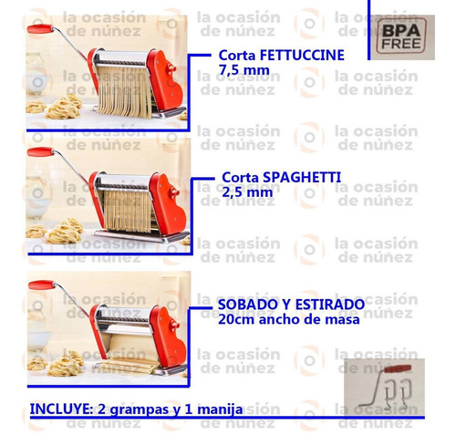 Imagen 3 de 7 de Pastalinda Fabrica De Pastas Clasica 260 Original Fideo Masa