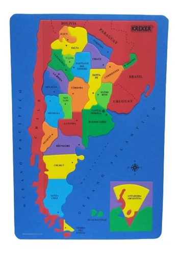 Mapa Argentina Goma Eva Encastre Kreker - Sharif Express