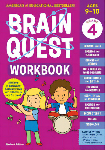 Brain Quest Workbook: 4th Grade Revised Edition, De Workman Publishing. Editorial Workman Pr, Tapa Blanda En Inglés