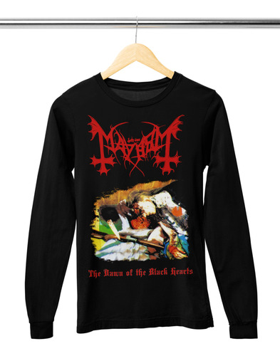 Camiseta Manga Larga Black Metal Mayhem C1