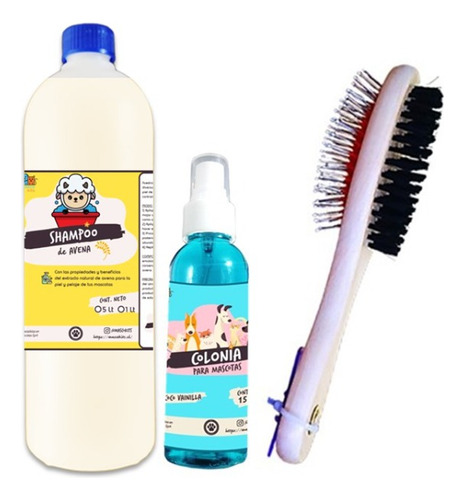 Kit Perros Shampoo Avena 1lt + Colonia Vainill 150ml + Peine