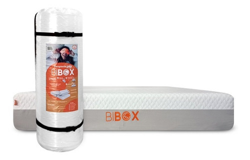 Colchón Sencillo de espuma Romance Relax  Romance Relax Bibox blanco y gris - 120cm x 190cm x 28cm