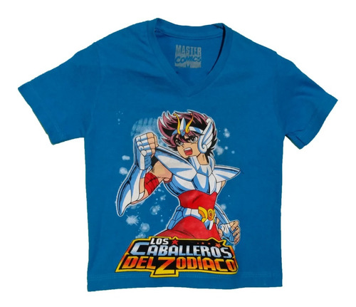 Saint Seiya Caballeros Del Zodiaco Camiseta Seiya Azul