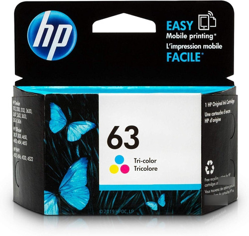 Hp 63 Tinta Tricolor F6u61an