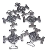 Comprar Pack 10 Dijes Grandes Medalla Cruz San Benito Insumos Bijou
