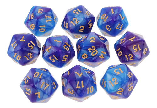 Set De 10pcs Dados De 20 Caras De Para Partido