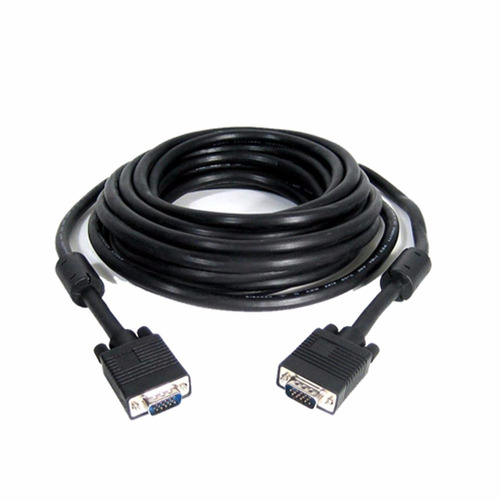 Imagen 1 de 5 de Cable Vga A Vga Macho Doble Filtro 5 Metros Proyector Lcd Pc