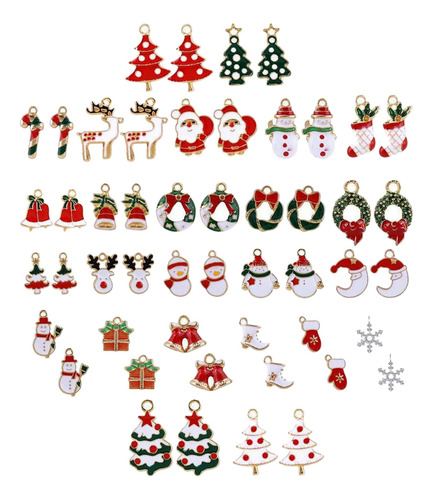 50 Colgantes De Navidad Esmaltado Decorativo Navideño