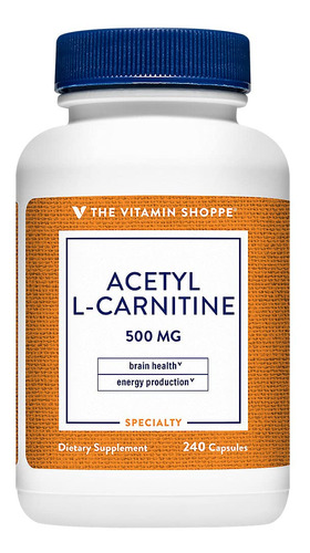 The Vitamin Shoppe Acetil-l-carnitina 500mg - Apoya La Func.