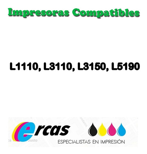 Imagen 2 de 10 de Combo X 3 Colores Tinta Epson T544 544 L3110 L3150 L5190