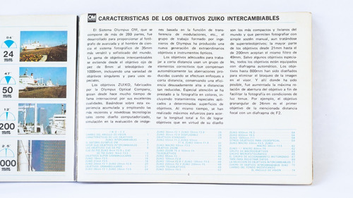 Imagem 2 de 7 de Catálogo (manual) Impresso Lentes Olympus Om Zuiko Espanhol