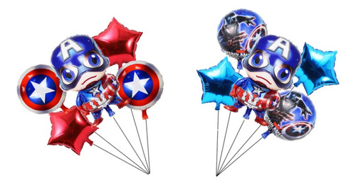 Kit Fiesta Captain America Globos De 10 Piezas