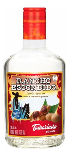 Paquete De 3 Licor De Agave Rancho Escondido Tamarindo 750 M