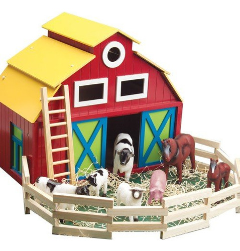 Constructive Playthings Juego De Animales De Granja De Mader