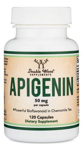 Suplemento De Apigenina Double Wood 50 Mg/cápsula 120 Cápsul