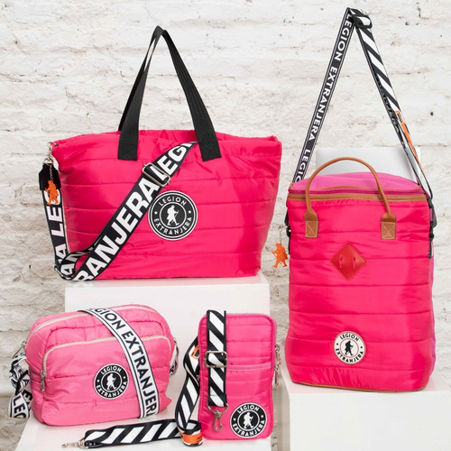 Tote Shopper Xl Diamond Rap Rosa