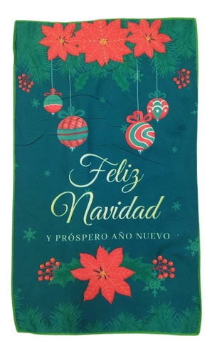 Imagen 2 de 10 de Repasador Estampado Navideño Microfibra