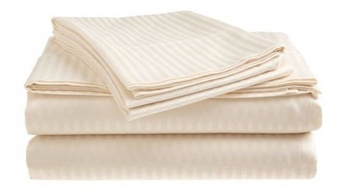 Juego De Ropa De Cama King Size 100% Algodón Beige ¬