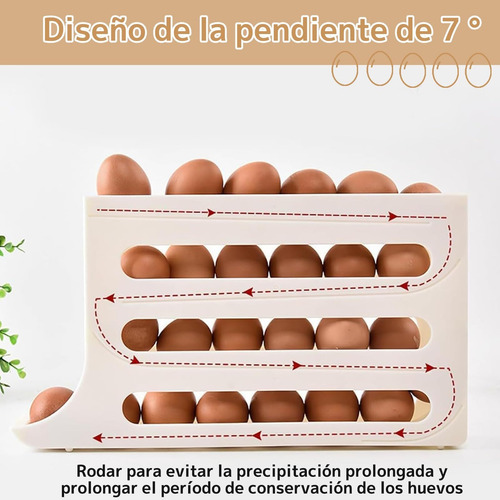 Caja Almacenamiento Huevos Para Refrigerador, Estante Ruedas