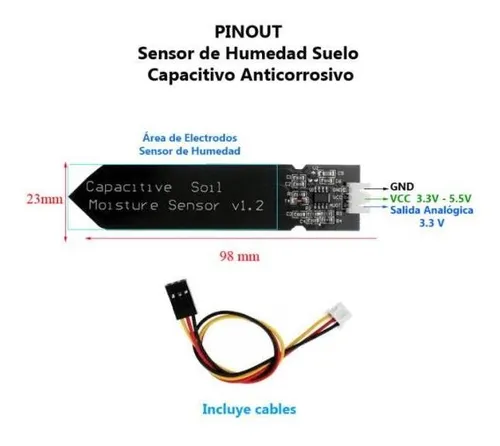 Sensor Capacitivo De Humedad De Suelo