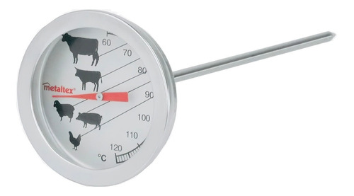 Termometro Carne Asada Acero Inoxidable 120c Cocina Metaltex