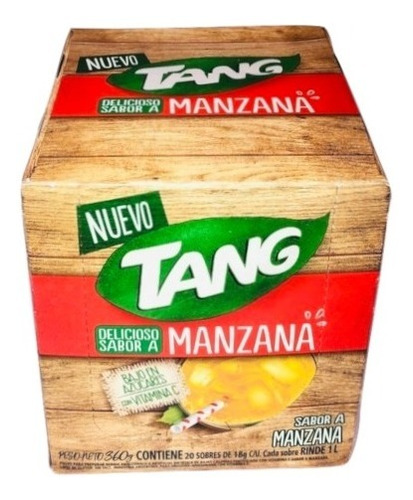 Jugo Tang Manzana Caja 20 Sobres 18 Grs