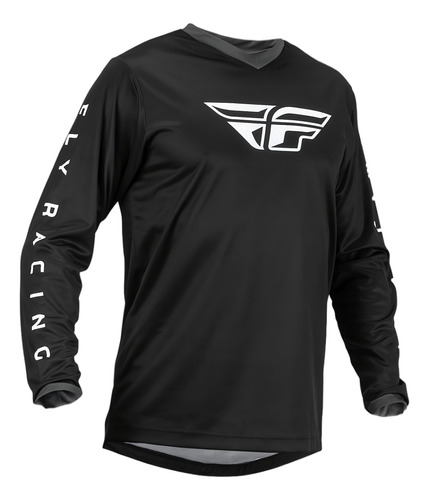 Camiseta De Motocross Fly Racing F16 Original - Black/white