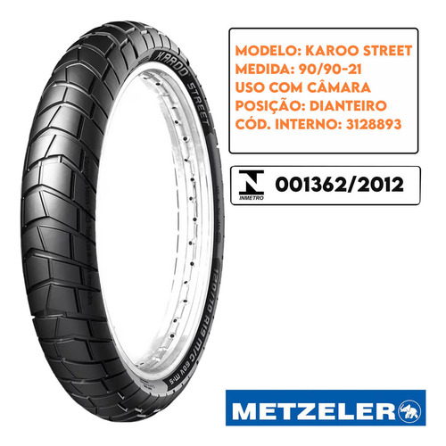 Pneu Dianteiro Nx Sahara 350 90-90-21 Karoo Street Metzeler
