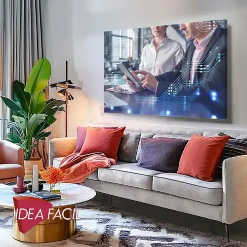 comprar Cuadro Tecnología Y Negocios Canvas Grueso 140x90cm