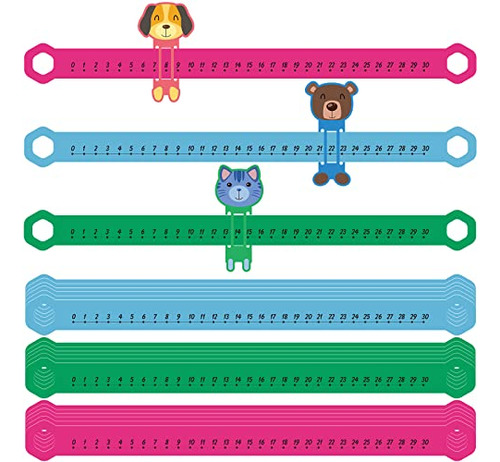 24 Pcs Slide And Learn Number Line 16.5 X 1.5 Inch Pvc ...