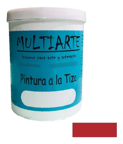 Pintura A La Tiza Chalk Paint Multiarte Rojo 1000ml