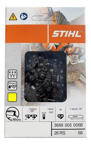 Motosierra Stihl Cadena Rs  Pulgadas  Eslabones De Arra...