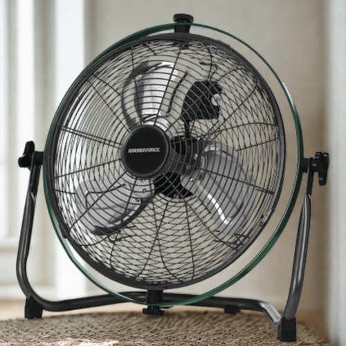 Ventilador De Piso Orbital Masterforce De 14 PuLG Metal Cantidad De Aspas 3 Estructura Plateado Aspas Plateado Diámetro 35 Cm Frecuencia 60 Hz Material De Las Aspas Aluminio 360 GRADOS