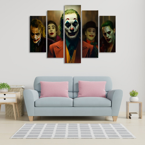 Cuadro 5 Piezas 110x80 Cm Joker - Nelestore