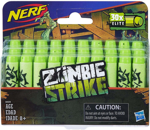Nerf Zombi Strike - Juego De 30 Dardos De Recambio, Multicol